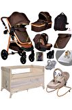 Yeni Full Takım 10 In 1 940 Travel Sistem Bebek Arabası Anne Yanı Park Yatak Beşik Ve Ana Kucağı