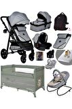 Yeni Full Takım 10 In 1 940 Travel Sistem Bebek Arabası Anne Yanı Park Yatak Beşik Ve Ana Kucağı