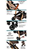 10 In 1 Yeni Doğan Set 940 Travel Sistem Bebek Arabası 560 Oyun Parkı Beşik Geyik Yürüteç