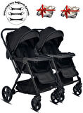 Baby Home 810 Ayrılıp Birleşebilen Çift Yönlü İkiz Bebek Arabası