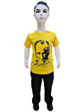 Atatürk Baskılı Sarı Tişört Siyah Pantolon Takım
