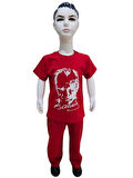 Atatürk Baskılı Kırmızı Tişört Pantolon Takım