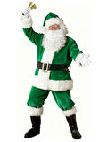 Yeşil Noel Baba Kostümü Yetişkin