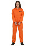 Turuncu Kadın Mahkum Kostümü | Kadın Hapishane Kıyafeti