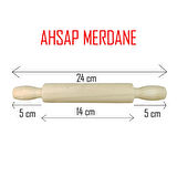 Ahşap Merdane 24 cm Kayın Mini Hobi Merdanesi Dayanıklı ve Şık Tasarım Seramik Hamuru Merdanesi