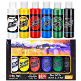 Red Apple 6 x 70 ml Akrilik Boya Canlı Renkler Set 6 Ana Renk Akrilik Boya Seti