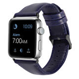 Apple Watch Ultra 49mm Uyumlu Kordon Luxury Leather Deri Strap Kayış (NO5)