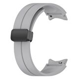 Samsung Galaxy Watch 4 40mm Uyumlu Zore KRD-84 Silikon Kordon (Gri)