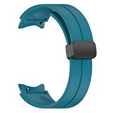 Samsung Galaxy Watch 5 40mm Uyumlu Zore KRD-84 Silikon Kordon (Turkuaz)