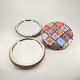 MORDİNO Patchwork Yuvarlak Cep Aynası