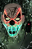 Halloween Cadılar Bayramı Korku Maske Joker Neon Model Lüks Pilli Arkası Tüllü 