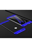 Huawei P9 Lite 2017 Uyumlu Kılıf Ays Kapak Siyah-Mavi