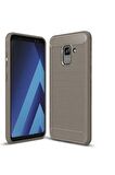 Samsung Galaxy A8 Plus 2018 Uyumlu Kılıf Room Silikon Kapak Gri