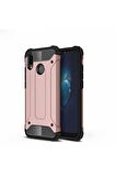 Huawei P20 Lite Uyumlu Kılıf Crash Silikon Kapak Rose Gold