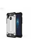 Huawei P20 Lite Uyumlu Kılıf Crash Silikon Kapak Gri