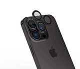 Apple iPhone 15 Pro Uyumlu CL-15 Parmak İzi Bırakmayan Anti-Reflective Kamera Lens Koruyucu Siyah