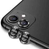 Apple iPhone 11 Uyumlu CL-12 Premium Safir Parmak İzi Bırakmayan Anti-Reflective Kamera Lens Koruyucu Siyah