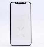 Apple iPhone X Uyumlu Kenarları Kırılmaya Dayanıklı Cam Ekran Koruyucu Siyah