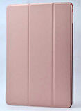 Apple iPad 6 Air 2 Uyumlu Tablet Kılıfı Smart Cover Standlı Akıllı Kılıf Rose Gold