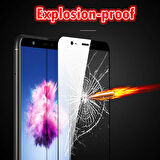 Huawei Y7 2018 Uyumlu Kenarları Kırılmaya Dayanıklı Cam Ekran Koruyucu