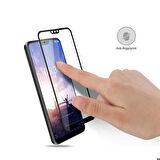 Nokia X6 Uyumlu Kenarları Kırılmaya Dayanıklı Cam Ekran Koruyucu Siyah