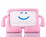 Apple iPad 2 3 4 Uyumlu Çocuk Tablet Kılıfı iBuy Yumuşak Silikon Renkli Kılıf  Pembe