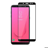 Samsung Galaxy J8 Uyumlu Kenarları Kırılmaya Dayanıklı Cam Ekran Koruyucu