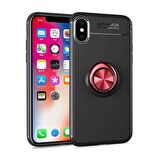 Apple iPhone XS Max Uyumlu Kılıf Ravel Silikon Kapak Siyah-Kırmızı