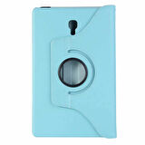 Samsung Galaxy Tab A T590 Uyumlu Tablet Kılıfı 360 Dönebilen Standlı Kılıf Mavi Açık