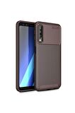 Samsung Galaxy A7 2018 Uyumlu Kılıf Negro Silikon Kapak Kahverengi