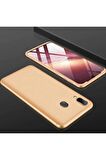 Huawei P Smart 2019 Uyumlu Kılıf Ays Kapak Gold