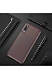 Xiaomi Mi 9 Uyumlu Kılıf Negro Silikon Kapak Kahverengi