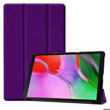 Samsung Galaxy Tab A 10.1(2019) T510 Uyumlu Tablet Kılıf Smart Cover Standlı Kılıf Mor