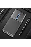 Oppo Reno 10X Zoom Uyumlu Kılıf Negro Silikon Kapak Siyah