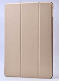 Apple iPad 9.7 2018 (6.Nesil) Uyumlu Tablet Kılıf Smart Cover Standlı Akıllı Kılıf Gold