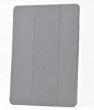 Apple iPad 9.7 2018 (6.Nesil) Uyumlu Tablet Kılıf Smart Cover Standlı Akıllı Kılıf Gri