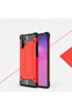 Samsung Galaxy Note 10 Plus Uyumlu Kılıf Crash Silikon Kapak Kırmızı
