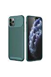 Apple iPhone 11 Pro Max Uyumlu Kılıf Negro Silikon Kapak Yeşil