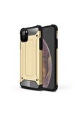 Apple iPhone 11 Pro Uyumlu Kılıf Crash Silikon Kapak Gold
