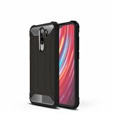 Xiaomi Redmi Note 8 Pro Uyumlu Kılıf Crash Silikon Kapak Siyah