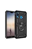Huawei P20 Lite Uyumlu Kılıf Vega Kapak Siyah