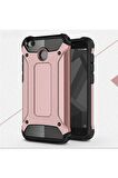 Xiaomi Redmi 4x Uyumlu Kılıf Crash Silikon Kapak Rose Gold