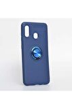 Samsung Galaxy A20 Uyumlu Kılıf Ravel Silikon Kapak Mavi