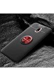 Xiaomi Redmi 8A Uyumlu Kılıf Ravel Silikon Kapak Siyah-Kırmızı