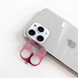 Apple iPhone 11 Uyumlu Metal Kamera Koruyucu Rose Gold