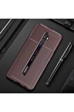 Oppo Reno 2 Uyumlu Kılıf Negro Silikon Kapak Kahverengi