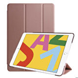 Apple iPad 10.2 (8.Nesil) Uyumlu Tablet Kılıfı Smart Cover Standlı Akıllı Kılıf Rose Gold