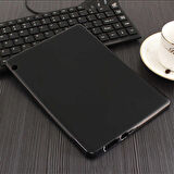 Huawei T5 10 inç Uyumlu Tablet Kılıfı Şeffaf Süper Silikon Kapak Siyah