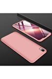 Xiaomi Redmi 7A Uyumlu Kılıf Ays Kapak Rose Gold