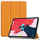 Apple iPad Pro 11 2020 (2.Nesil) Uyumlu Tablet Kılıfı Smart Cover Standlı Kılıf Turuncu
